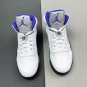 NEW Jordan 5 White Purple