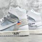 NEW Men's   Jordan 1 Retro High Off-White White Sneakers