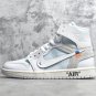NEW Men's   Jordan 1 Retro High Off-White White Sneakers