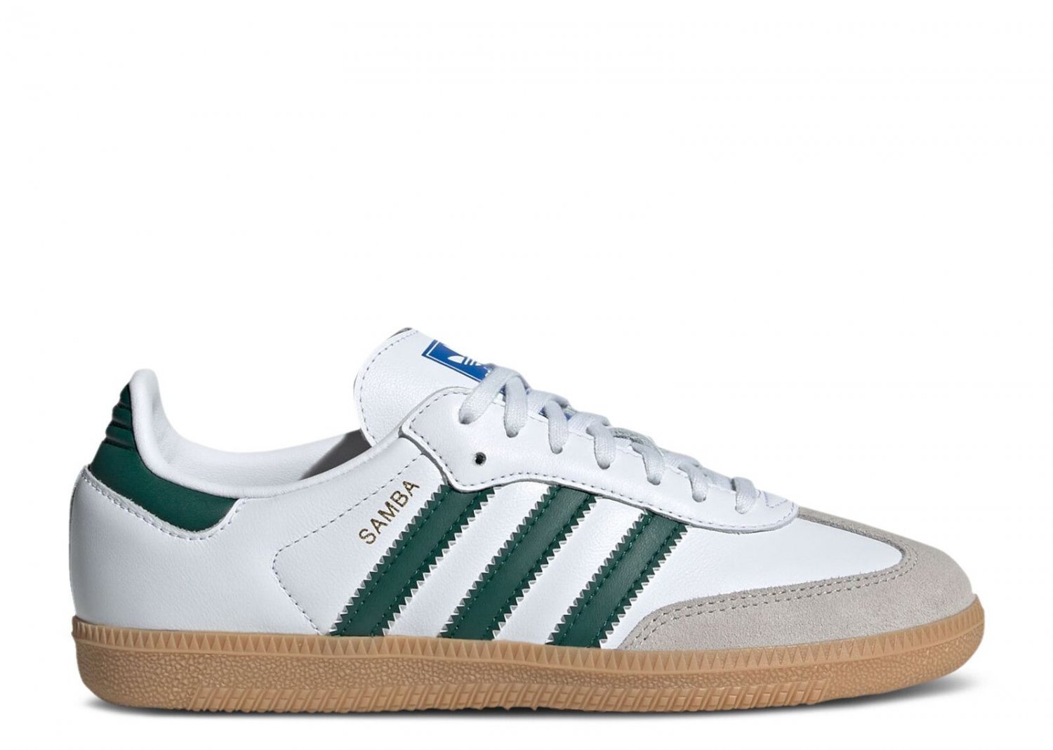 2024 Samba OG Big Kid White Collegiate Green Gum