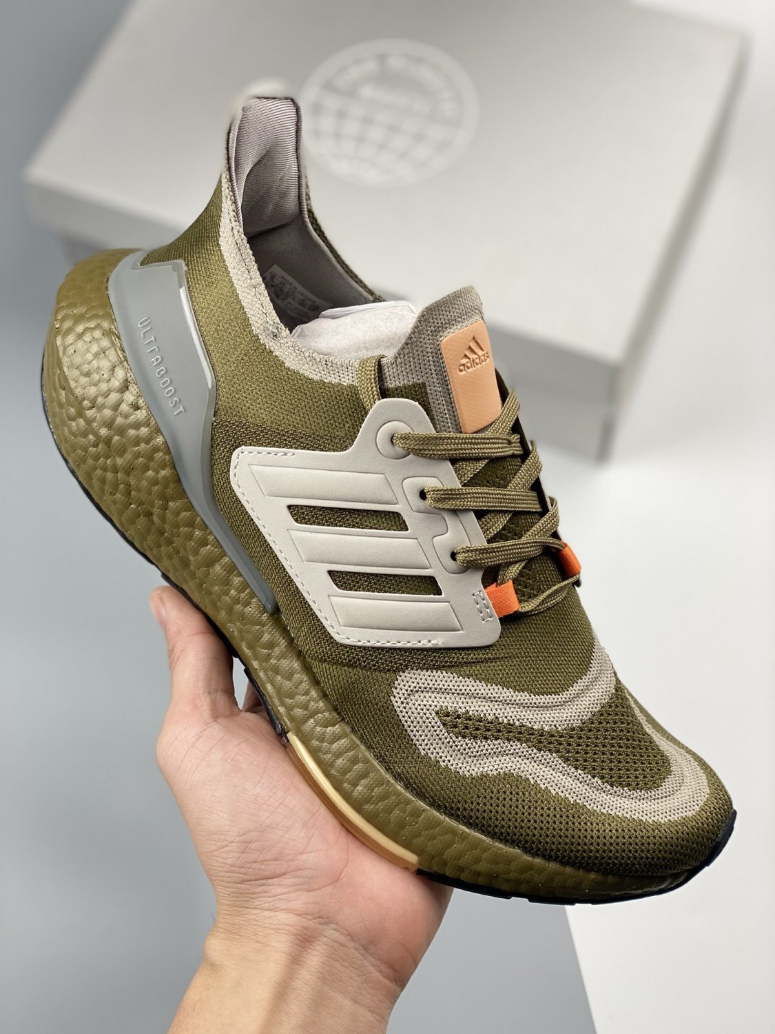 2024  ultra boost 22 orbit green beam orange 9140