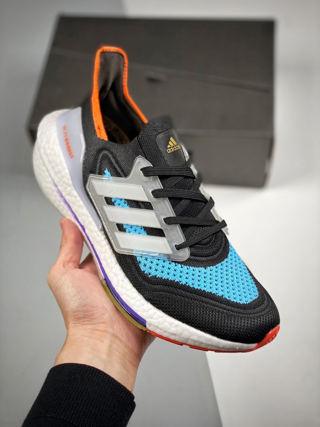 2024  ultra boost 2021 core blackcloud whitepulse aqua