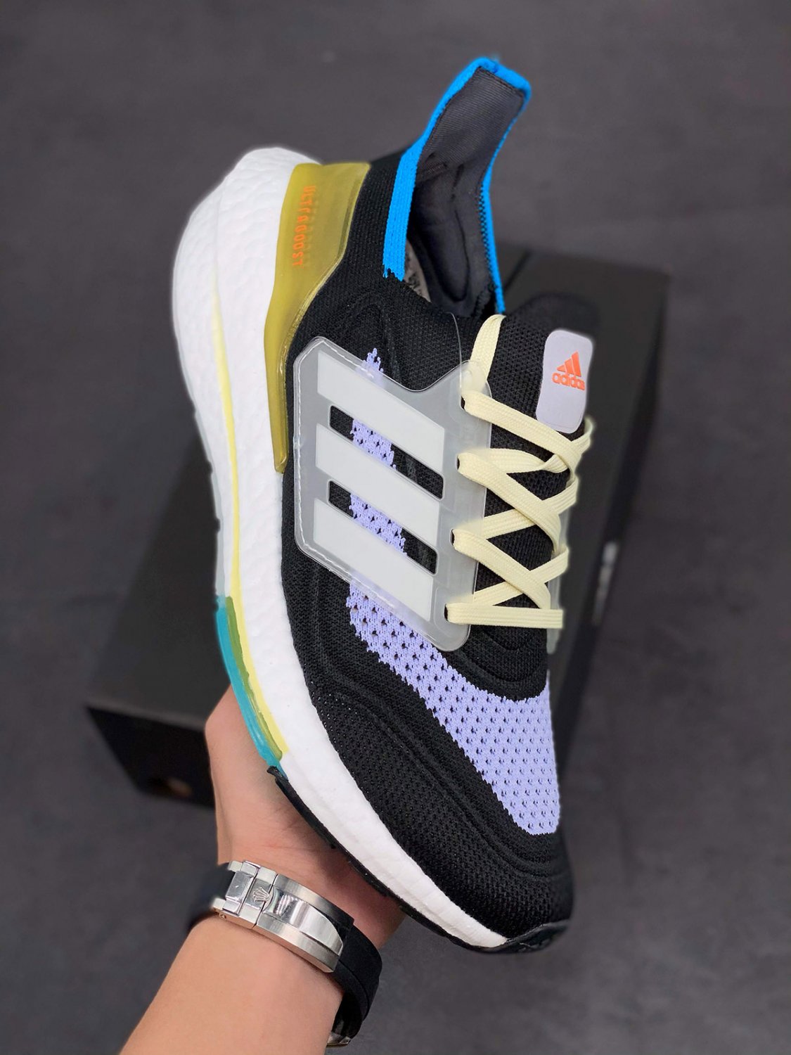 2024  ultra boost 2021 core blackcloud whiteviolet tone