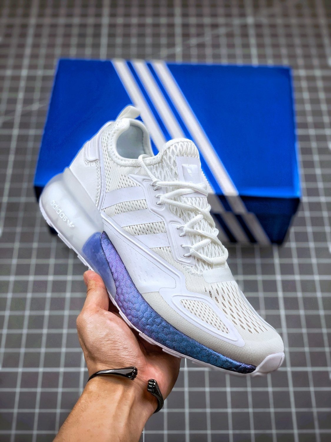 2024  zx 2k boost &acirc;��white boost blue violet&acirc;��