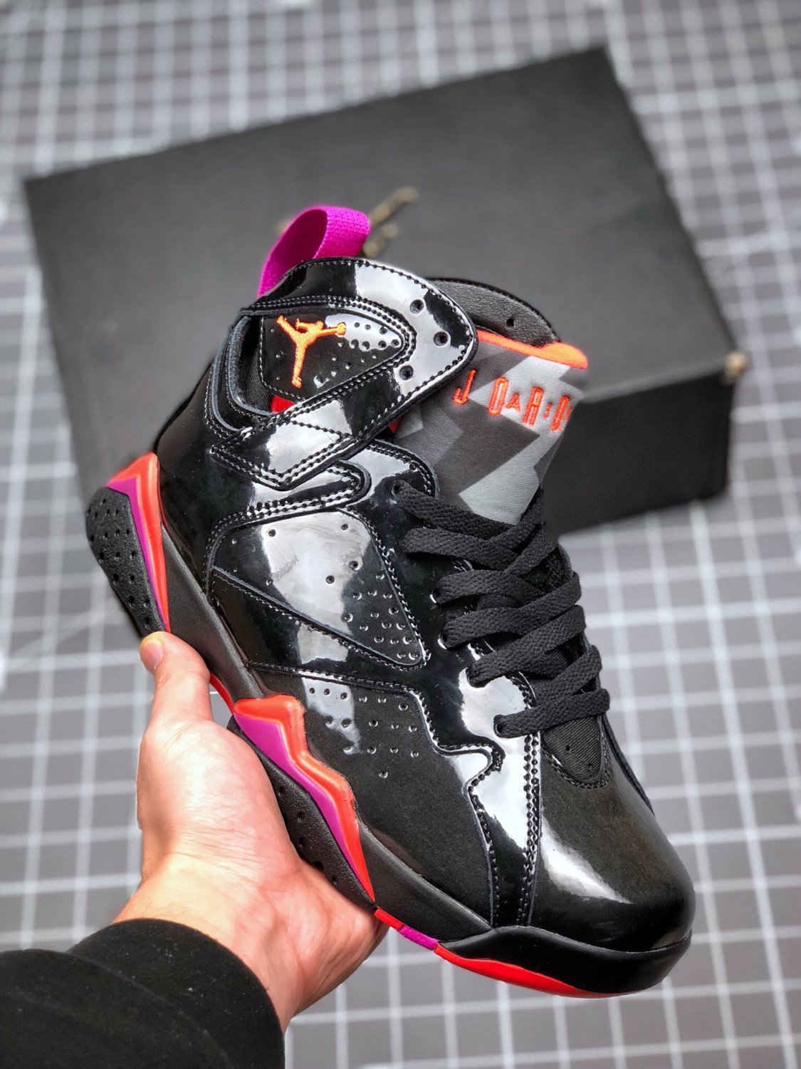 2024 2025 air jordan 7 black patent leather 313358 006