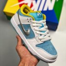 2024 & 2025 ftc x  sb dunk low whitelagoon pulse-metallic silver-speed yellow