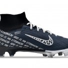 2024&25  Mercurial Superfly 9 Elite FG Football Boots - BlueWhiteSilver Black
