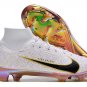 2024&25  Mercurial Superfly 9 Elite FG United Golden Pack - WhiteMetallic GoldBlack