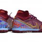 2024&25  Mercurial Superfly 9 Elite Mbappe KM Turf - Dark BeetrootMetallic Vivid Gold