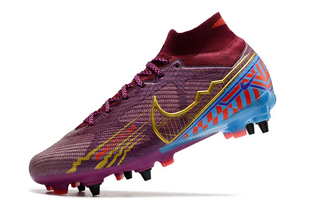 2024&25  Mercurial Superfly 9 Elite SG-Pro KM - Dark BeetrootMetallic Vivid Gold