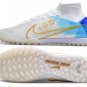 2024&25  Mercurial Superfly 9 Elite Turf Enzo Fernandez - Nuovo WhiteMetallic GoldMulticolor Blue
