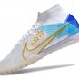 2024&25  Mercurial Superfly 9 Elite Turf Enzo Fernandez - Nuovo WhiteMetallic GoldMulticolor Blue