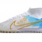 2024&25  Mercurial Superfly 9 Elite Turf Enzo Fernandez - Nuovo WhiteMetallic GoldMulticolor Blue