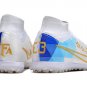 2024&25  Mercurial Superfly 9 Elite Turf Enzo Fernandez - Nuovo WhiteMetallic GoldMulticolor Blue
