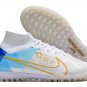2024&25  Mercurial Superfly 9 Elite Turf Enzo Fernandez - Nuovo WhiteMetallic GoldMulticolor Blue