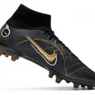 2024&25 Mercurial Superfly 8 Elite AG-Pro Shadow Pack - Black Metallic Gold Metallic Silver