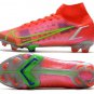 2024&25 Mercurial Superfly 8 Elite FG Spectrum - Bright Crimson  Metallic Silver  Green