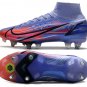2024&25 Mercurial Superfly 8 Elite SG-Pro Kylian Mbapp&Atilde;&copy; Km Flames - Light ThistleMetallic Silver