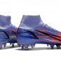 2024&25 Mercurial Superfly 8 Elite SG-Pro Kylian Mbapp&Atilde;&copy; Km Flames - Light ThistleMetallic Silver