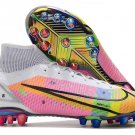 2024&25 Mercurial Superfly VIII Dragonfly Elite AG-PRO White Metallic Silver Dark Raisin