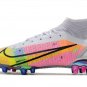 2024&25 Mercurial Superfly VIII Dragonfly Elite AG-PRO White Metallic Silver Dark Raisin