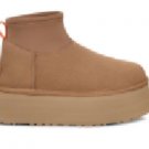 UGG W CHELSEA PLATFORM MINI SIZE 10 CHESTNUT NIB