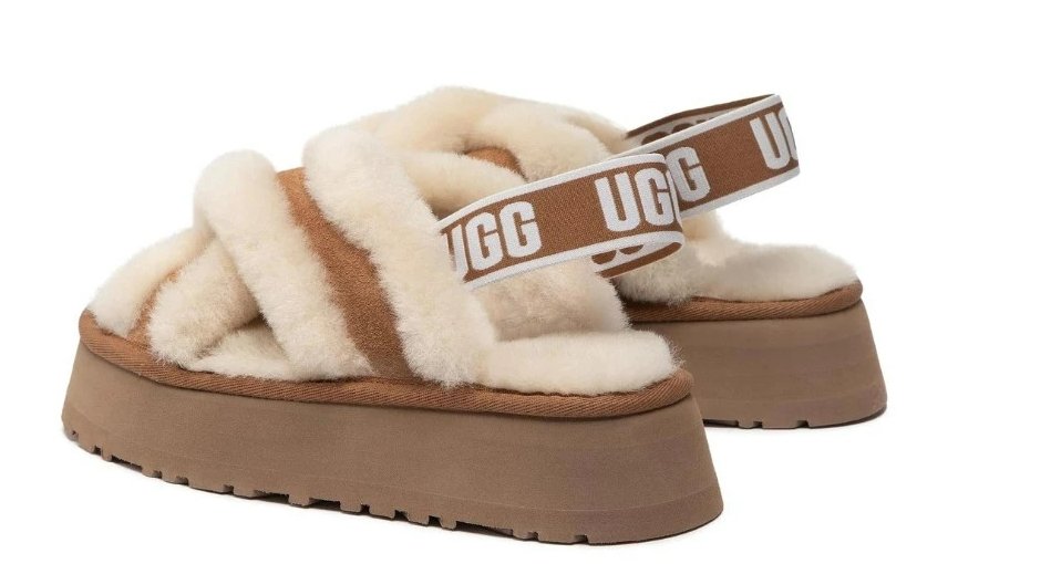 UGG Disco Cross Slide Chestnut