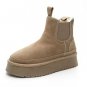 Platform Enkellaarzen Vrouw Winter 2023 Bont Chelsea Luxe Designer Schoenen Dames