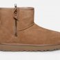 UGG CLASSIC MINI BAILEY ZIP CHESTNUT SUEDE ANKLE WOMEN'S BOOTS