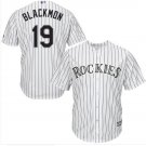 Men's COL #19 Charlie Blackmon White Home CoolBase jersey