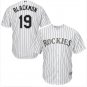 Men's COL #19 Charlie Blackmon White Home CoolBase jersey
