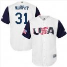Men's Team USA #31 Daniel Murphy White 2017 World Player Classic Jersey