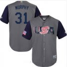 Men's Team USA #31 Daniel Murphy Gray 2017 World Player Classic Jersey