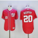 Men's WAS 20 Daniel Murphy Red Flexbase Player Jersey