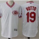 Men's CIN #19 Joey Votto Retro  stitched jersey white