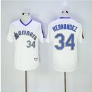 Men's SEA 34 Felix Hernandez White Pullover Cool Base Jersey