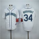 Men's SEA 34 Felix Hernandez White Cool Base Player Jersey