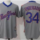 Men's NYM#34 Noah Syndergaard Gray Pullover Cooperstown Jersey
