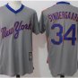 Men's NYM#34 Noah Syndergaard Gray Pullover Cooperstown Jersey