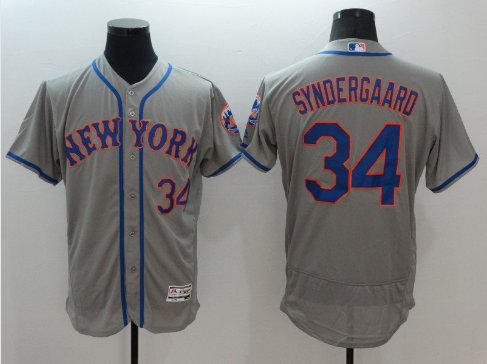 Men's NYM#34 SYNDERGAARD Jersey Gray Embroidery