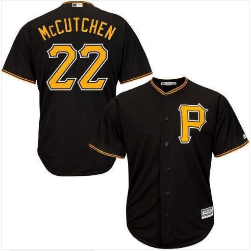 Men & Youth  PIT #22 Andrew McCutchen Black Alternate Cool Base Jersey