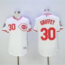 Men's CIN 30 Ken Griffey Jr. White Pullover Flexbase Jersey