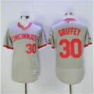 Men's CIN 30 Ken Griffey Jr. Gray Pullover Flexbase Jersey