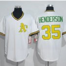 Men's OAK 35 Rickey Henderson White Pullover Throwback Jersey