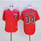 Men's MIN 34 Kirby Puckett Red Cool Base Player Jersey