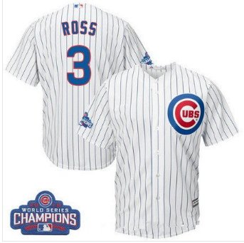 Men's & Youth CHC #3 David Ross White Home Champions Patch Jersey