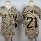 Youth boys PIT #21 Roberto Clemente camo Jersey camouflage