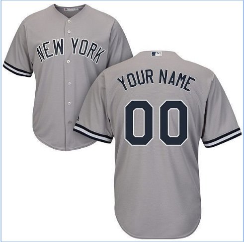 baseball jersey yankees youth personalized gray custom