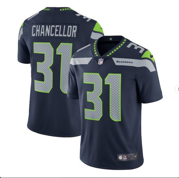 Men Seahawks 31 Kam Chancellor vapor untouchable Color Rush Limited ...