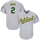 Men's OAK #2 Khris Davis Gray Road cool Base Jersey
